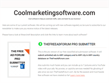 Tablet Screenshot of coolmarketingsoftware.com